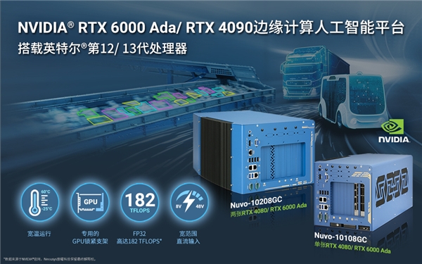 支持nvidia rtx 4090和英特尔第13代处理器的边缘计算人工智能平台